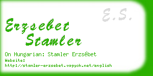 erzsebet stamler business card